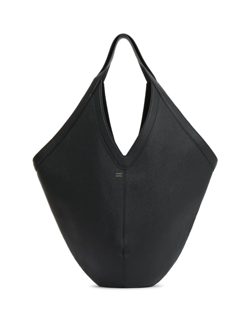 Mansur Gavriel Black Pebbled Leather Hobo
